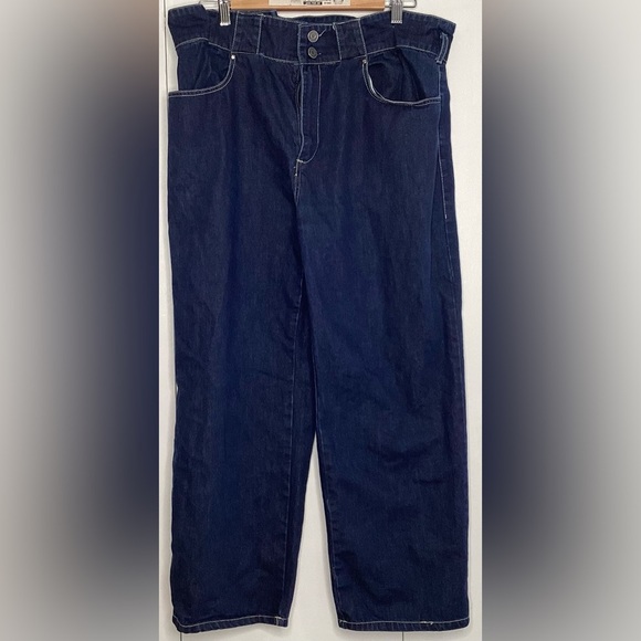 Current Air Women's High Rise Blue Jeans Relaxed Fit LG - Picture 2 of 8